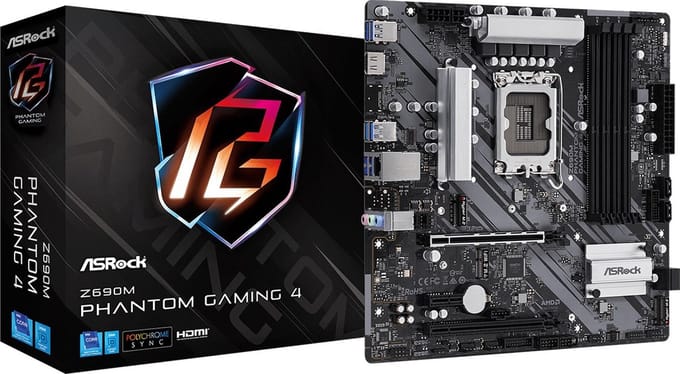 Asrock Z690M Phantom Gaming 4 Intel Z690 LGA 1700 micro ATX