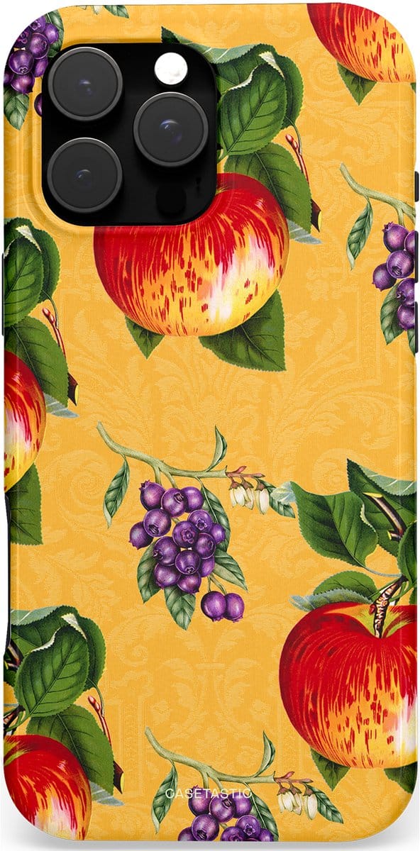 Casetastic hoesje geschikt voor Apple iPhone 16 Pro Max - MagSafe - Dubbellaagse bescherming - Picknick - Fashion Case - Goud Donkergroen Rood Beige