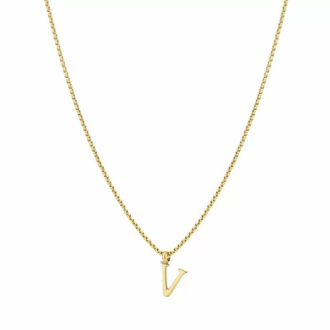 Bijoutheek Collier Letter V Goud