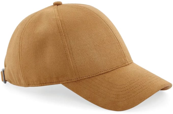 6-panel faux suède baseballpetje Beechfield