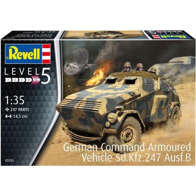 Revell Modelbouwpakket Militaire voertuigen - 03335 German Armoured Command Car Sd. Kfz. 247 Ausf. B Plastic - 1:35 - Modelbouw