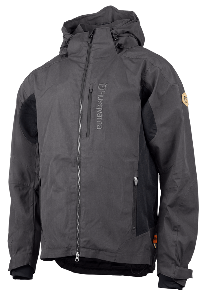 Husqvarna shell jack grijs zwart - l