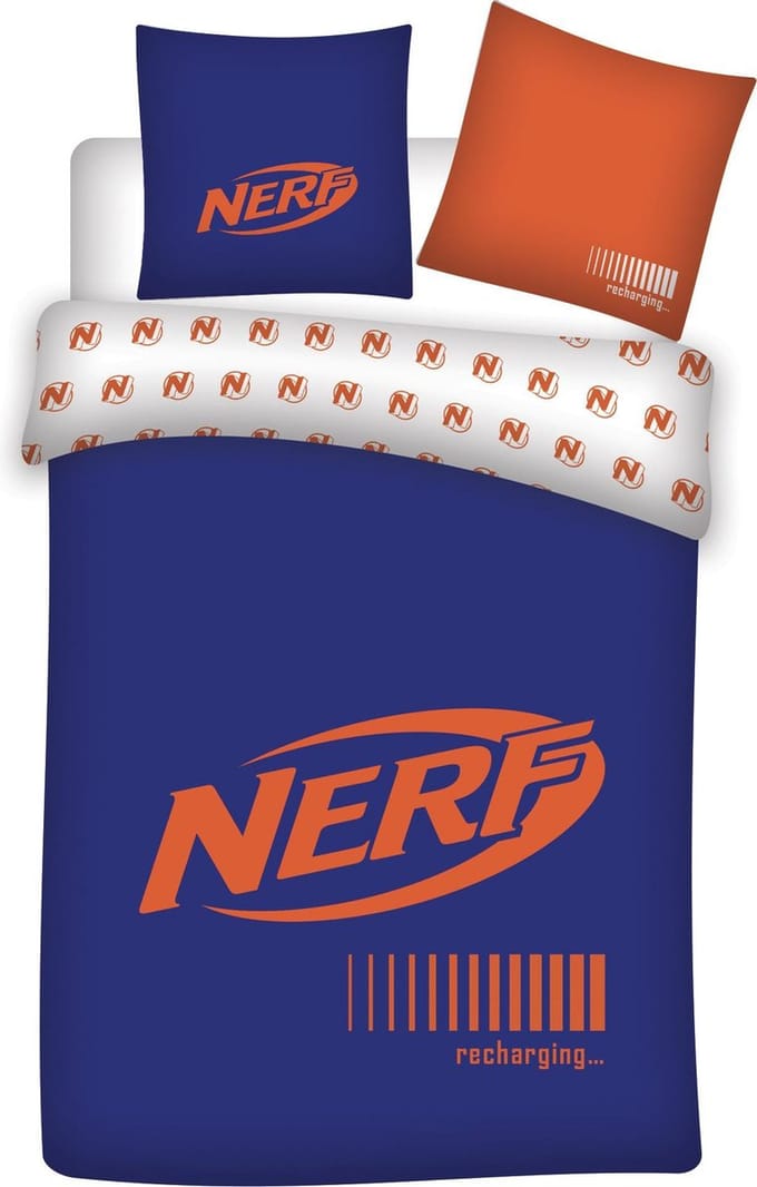 Nerf Dekbedovertrek Recharging - Eenpersoons - 140 x 200 cm - Bio Katoen