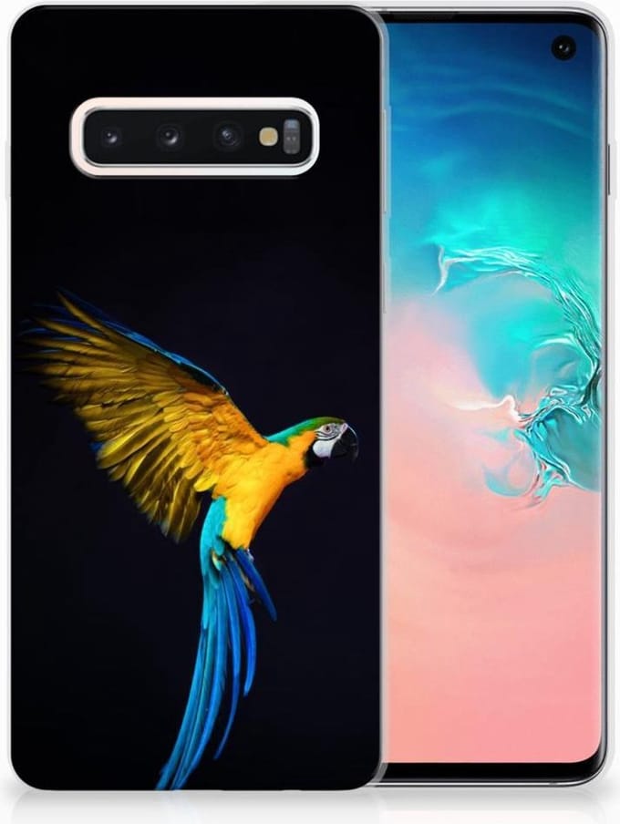 Samsung Galaxy S10 TPU Hoesje Papegaai