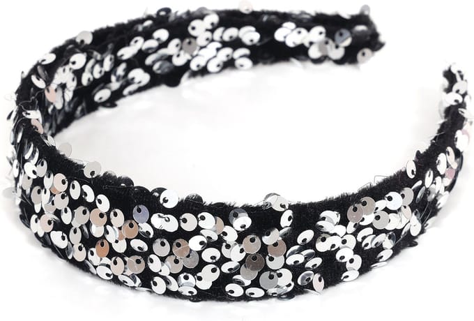 Haarband Pailletten - Zilver - One Size - Volwassenen - Per Stuk