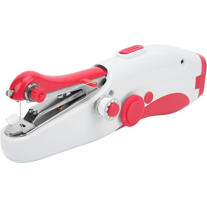 Handnaaimachine Draagbaar Mini Klein Thuis Elektrisch Dubbele Naald DIY Handnaaimachine rood