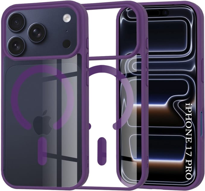 Techsuit MagSafe Pro - Hoesje - iPhone 17 Pro - Paars - MagSafe