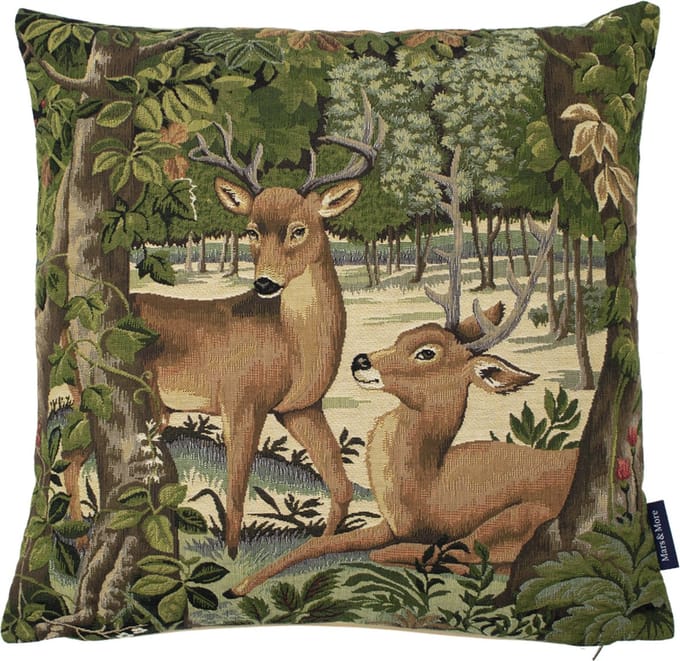 gobelin kussen sprookje hertenkalfjes 45x45cm*