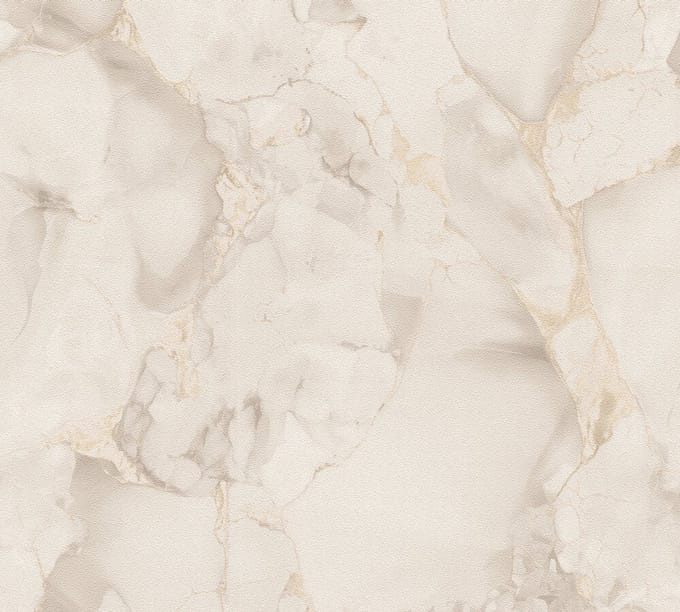 LUXUEUS MARMERLOOK BEHANG | Subtiel glanzend - Creme Wit - A.S. Création Pintwalls III