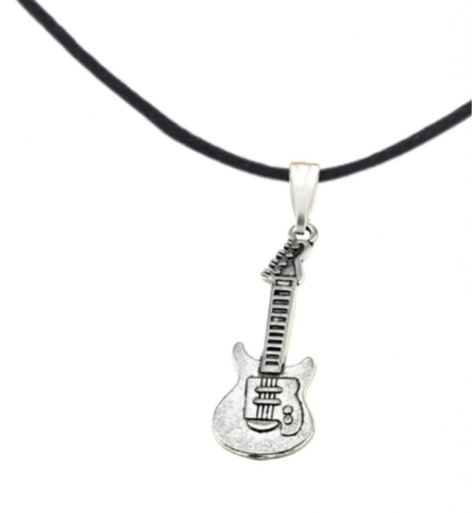 Ketting gitaar zilverkleur - Charme Bijoux