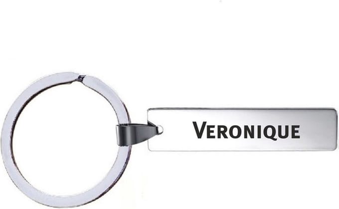 Sleutelhanger Met Naam - Veronique - RVS