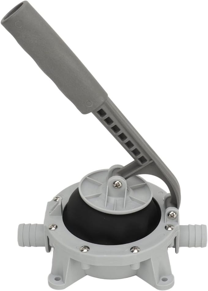 Handmatige Lenspomp - Water Transferpomp - Boot Onderhoud - Zelfaanzuigend Membraan - 720 GPH Capaciteit - Grijs