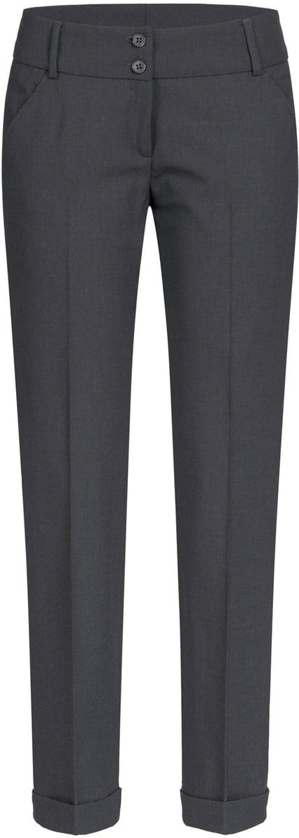 GREIFF Dames pantalon PREMIUM slim fit | maat 38 | Antraciet donker