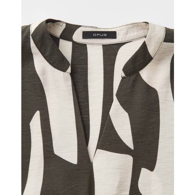 Knielange jurk met tuniekkraag model 'Wulana dune'