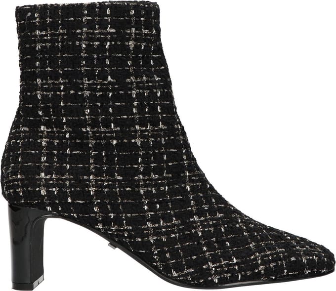 La Strada Enkellaars Zwart Wit Textiel - Damesschoenen - Maat - 41