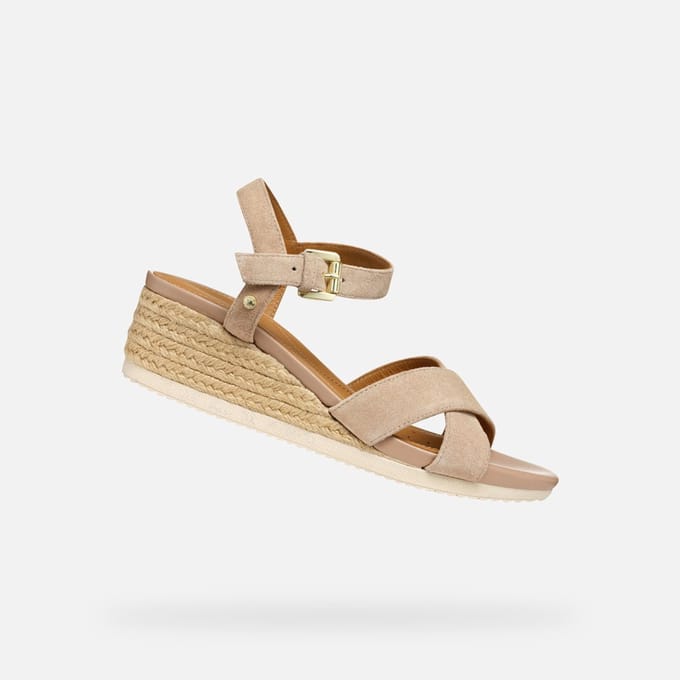 GEOX ISCHIA CORDA DAMES Sandalen - ROZE BEIGE - Maat 38,5