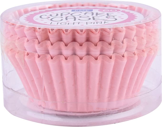 PME Cupcake Vormpjes Papier - Licht Roze - pk/60 - Baking Cups