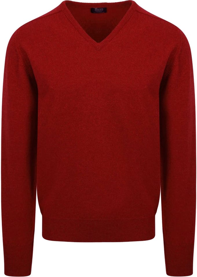 William Lockie Pullover Lamswol V Poppy - Maat 3XL - Heren - Pullovers