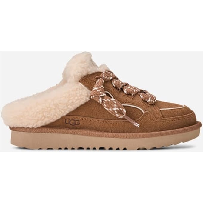 UGG® Lowmel Mule Trainer in Brown, Size 1, Polyester/Wool