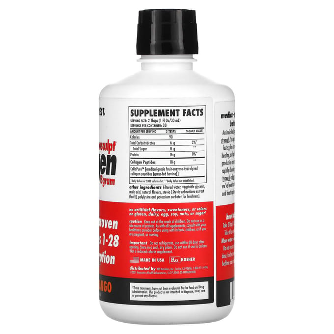 Health Direct, Amino Sculpt Collagène, Mangue Douce, 30 fl oz (887 ml)