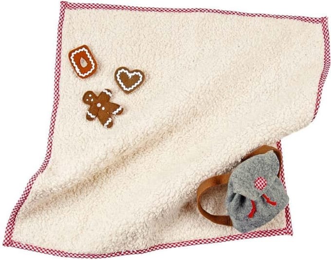Käthe Kruse Poppen-picknickdeken Cherry 40 Cm Crème