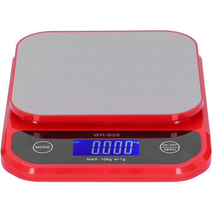 WHB28 10 kg/1 g LCD keukenweegschaal Elektronische digitale weegschaal Weegschaal voor thuisgebruik red