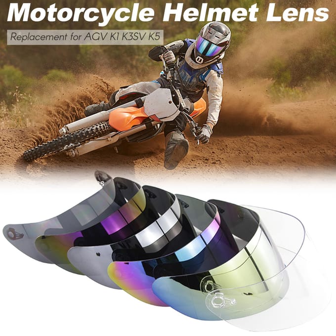 Motorfiets Windscherm Helm Vizier Vervanging voor AGV K1 K3SV K5 Integraalhelm zwart