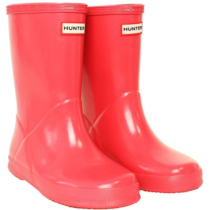 Hunter Gloss Kinder Roze Wellington Laarzen
