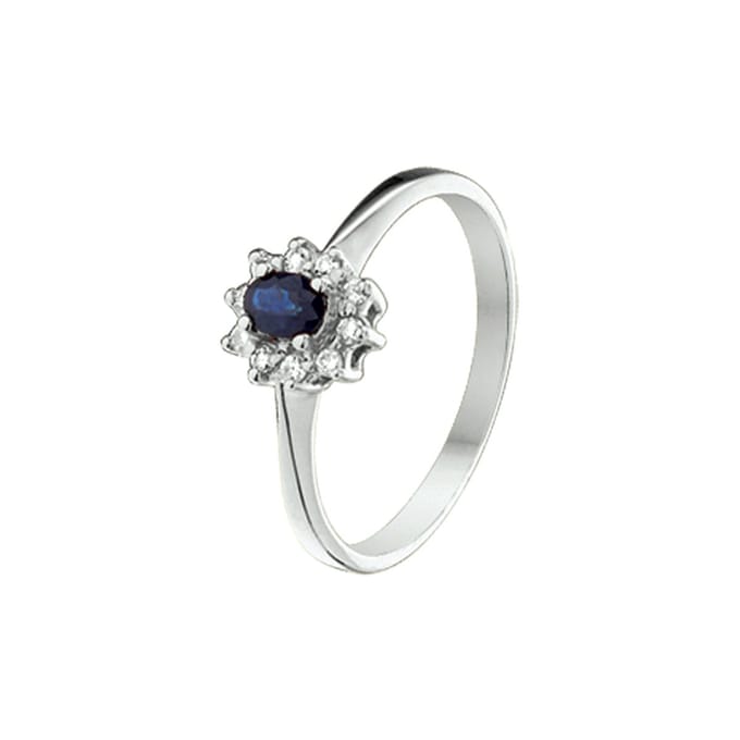 Ring Saffier En Diamant 0.08ct H P1