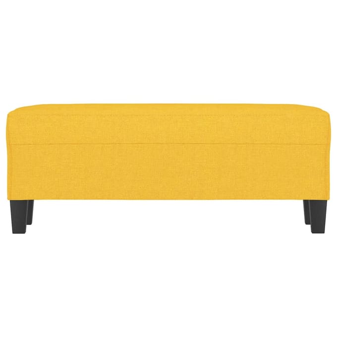 vidaXL - Bankje - 100x35x41 - cm - stof - lichtgeel
