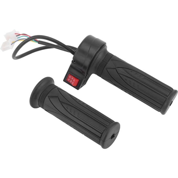 1 Paire Poignée d'Accélérateur à 3 Vitesses pour Vélos Électriques black
