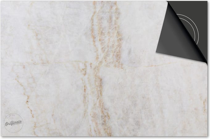 Inductie beschermer 60x60 - afdekplaat inductie mat - Dietrix Kookplaat beschermer - Exclusief - Marmer - Beige