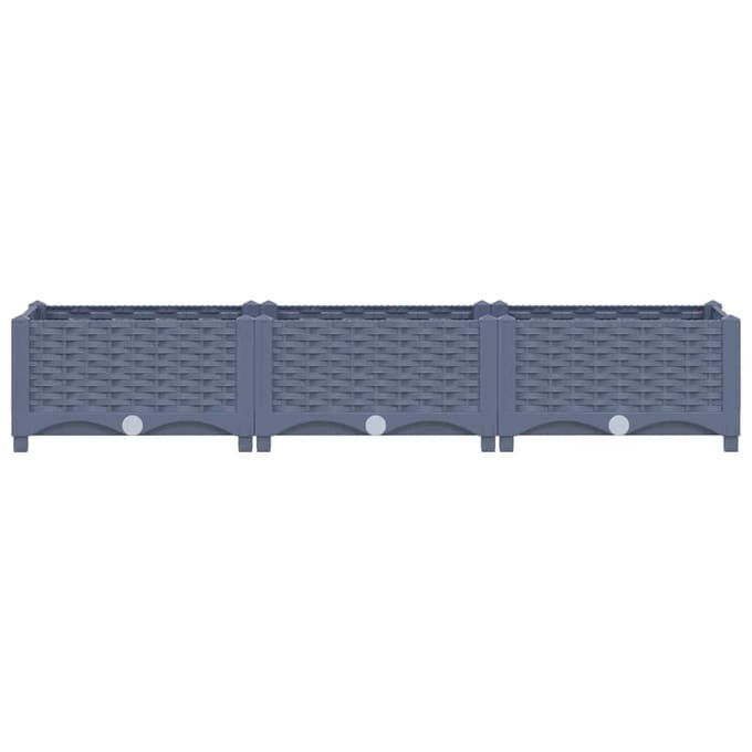 vidaXL - Plantenbak - verhoogd - 120x40x23 - cm - polypropyleen