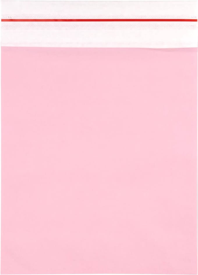 50x Papieren verzendzak Roze Medium
