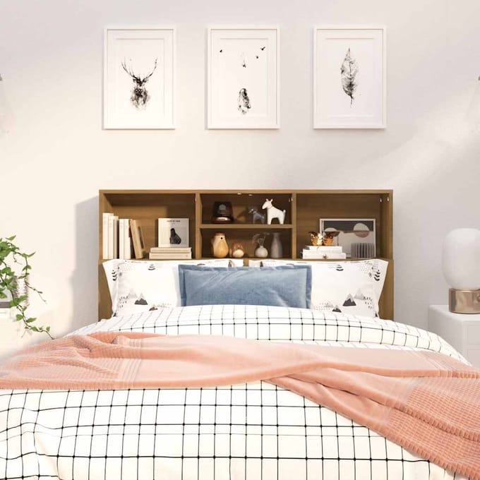 vidaXL - Hoofdbordkast - 120x19x103,5 - cm - bruin - eikenkleur