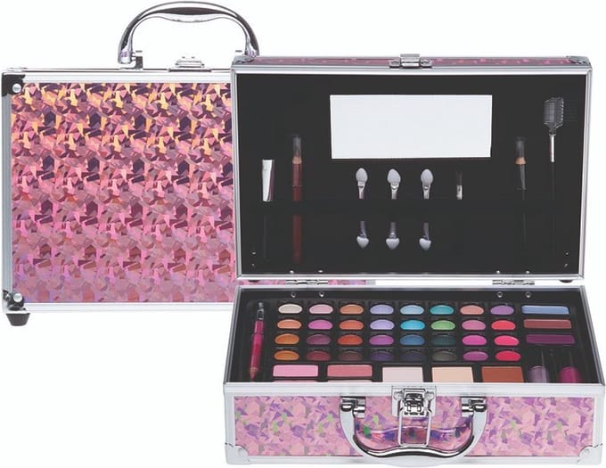 Casuelle - Make-Up Koffer - Roze/Holografisch