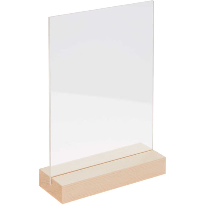 Rico Design houten standaard met dubbel acrylschijf, 10 x 15 cm