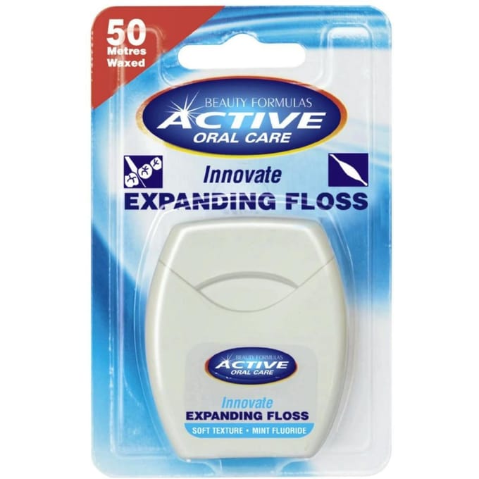 Active Oral Care Innovate Mint Fluoride Expanding Floss 50 m