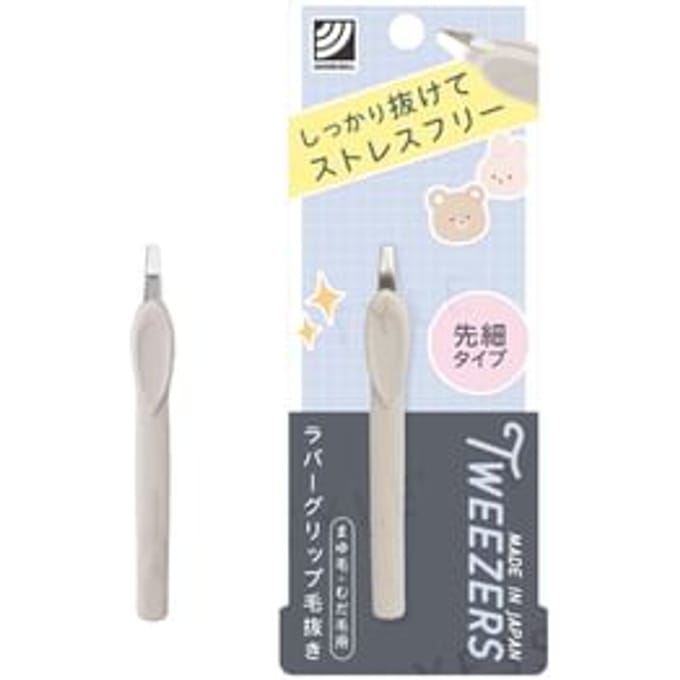 Green Bell - Tweezers With Rubber Grip Narrow Tip 1 pc