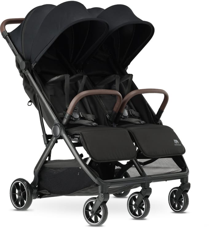 Deryan Luxe Rolo X2 V2 Duo Buggy - Compacte Dubbele Buggy - Zwart