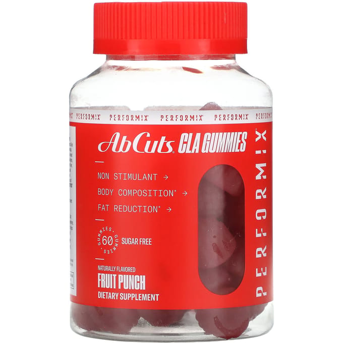 Performix, Ab Cuts CLA gummies, fruit punch, 60 gummies