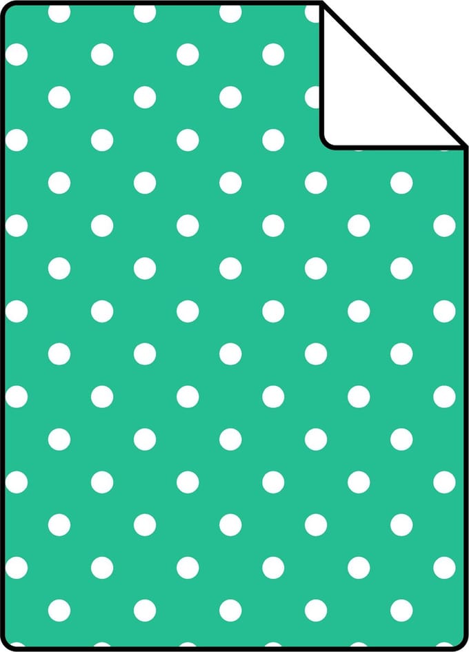 Proefstaal ESTAhome behang stippen groen - 26.5 x 21 cm - 138104-S