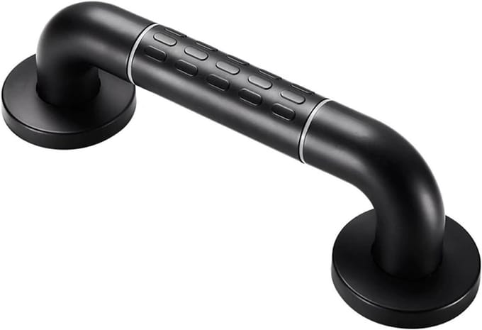 Douchebeugel - Badkamer handgreep - Veiligheid thuis - Roestvrij staal - 70 cm - Zwart
