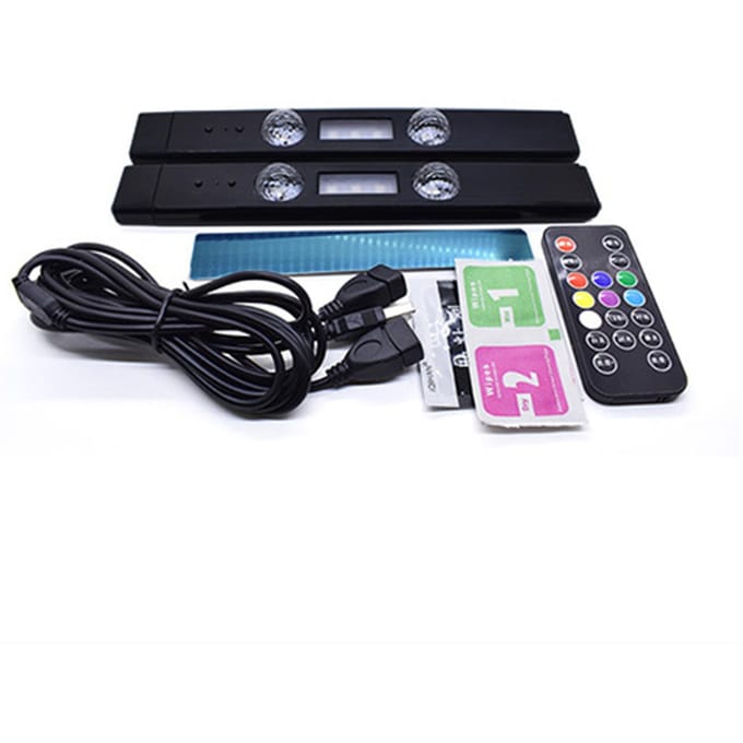 5V 3W Auto Sfeerlicht USB Opladen Kleurrijk LED Sfeerlicht Podiumlicht Ritme Geluidsbesturing A16 with remote controller