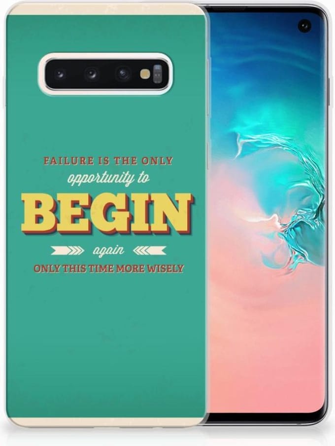 Samsung Galaxy S10 Siliconen hoesje met naam Quote Begin