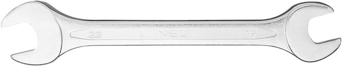 NEO - Dubbelzijdige Steeksleutel - 19 x 22 mm - DIN 3110 - Chroom-vanadiumstaal