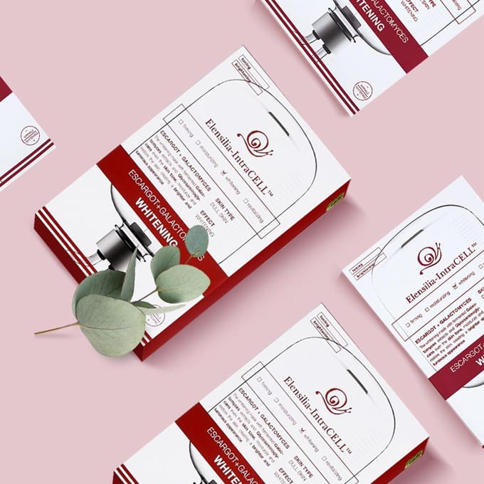 [ELENSILIA] Masque éclaircissant Intracell Escargot + Galactomyces 25 ml x 10 white