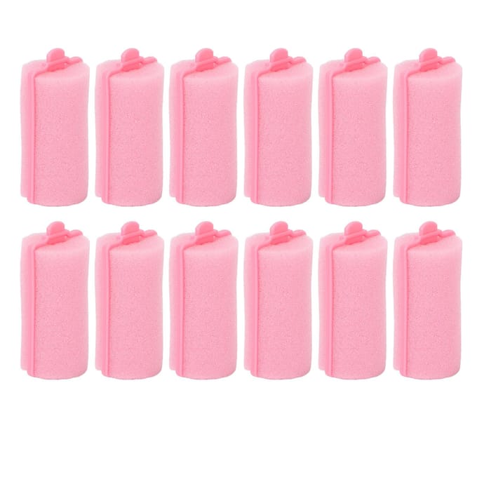 12 stuks Schuim Spons Haarroller Professioneel Thuis Salon Draagbaar Zacht Haar Kruller Styling Tool wit