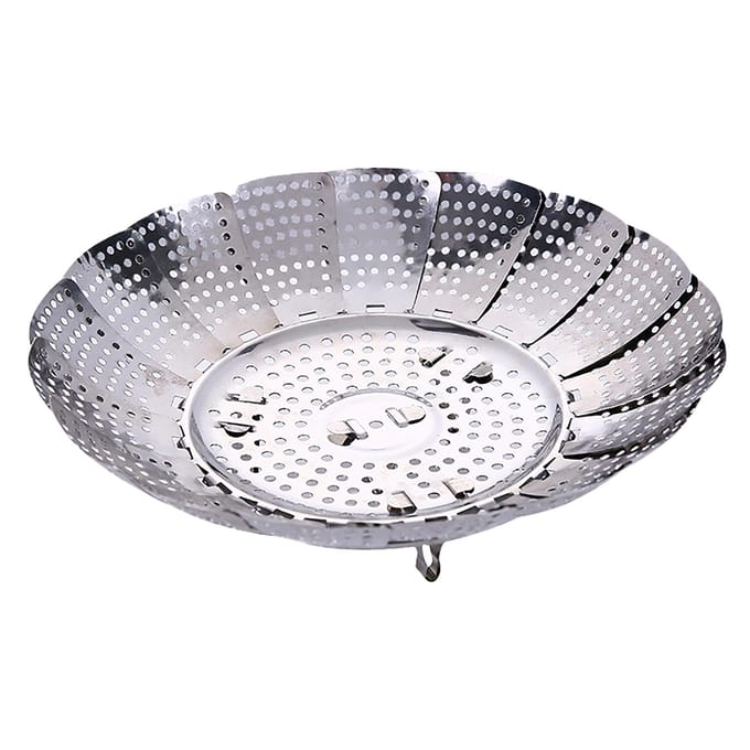 Panier vapeur pour marmite à légumes, cuisson à la vapeur, aliments, acier inoxydable, pliable, extensible, S M