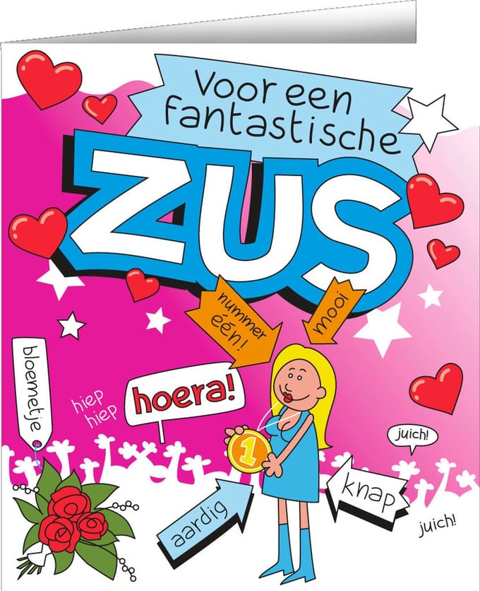 Wenskaarten - Zus cartoon